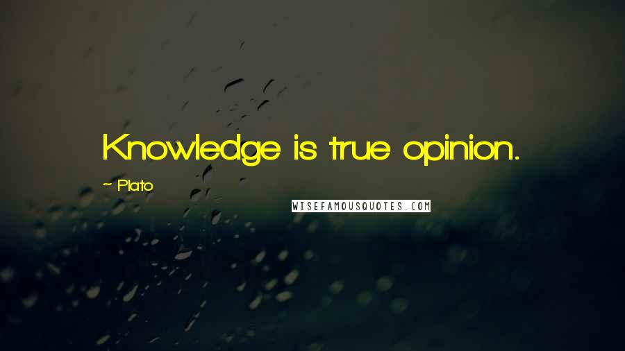 Plato Quotes: Knowledge is true opinion.