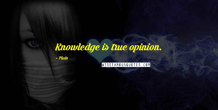 Plato Quotes: Knowledge is true opinion.