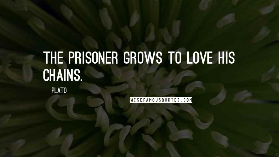 Plato Quotes: The prisoner grows to love his chains.