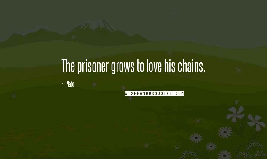 Plato Quotes: The prisoner grows to love his chains.