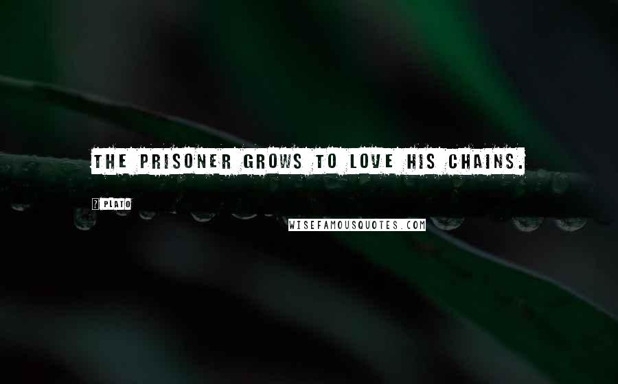 Plato Quotes: The prisoner grows to love his chains.