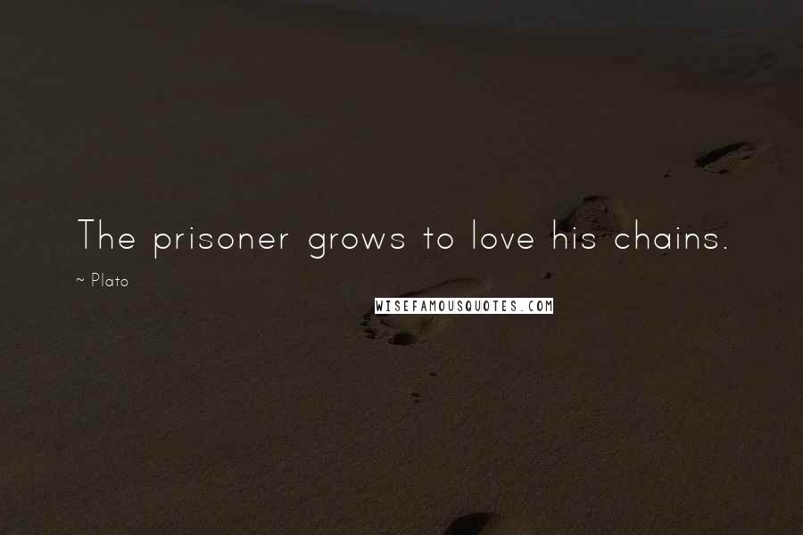 Plato Quotes: The prisoner grows to love his chains.