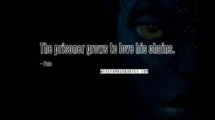 Plato Quotes: The prisoner grows to love his chains.