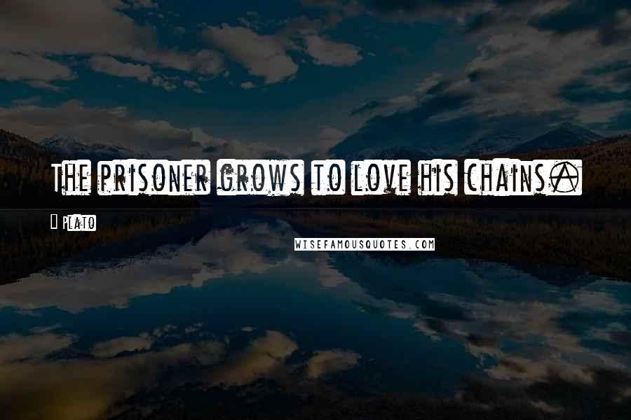 Plato Quotes: The prisoner grows to love his chains.