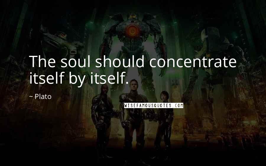 Plato Quotes: The soul should concentrate itself by itself.