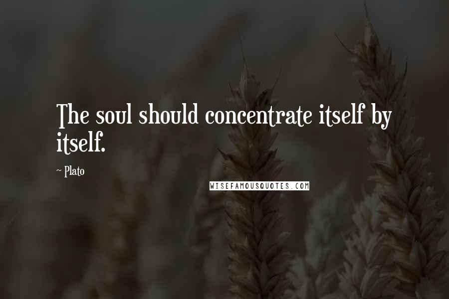 Plato Quotes: The soul should concentrate itself by itself.