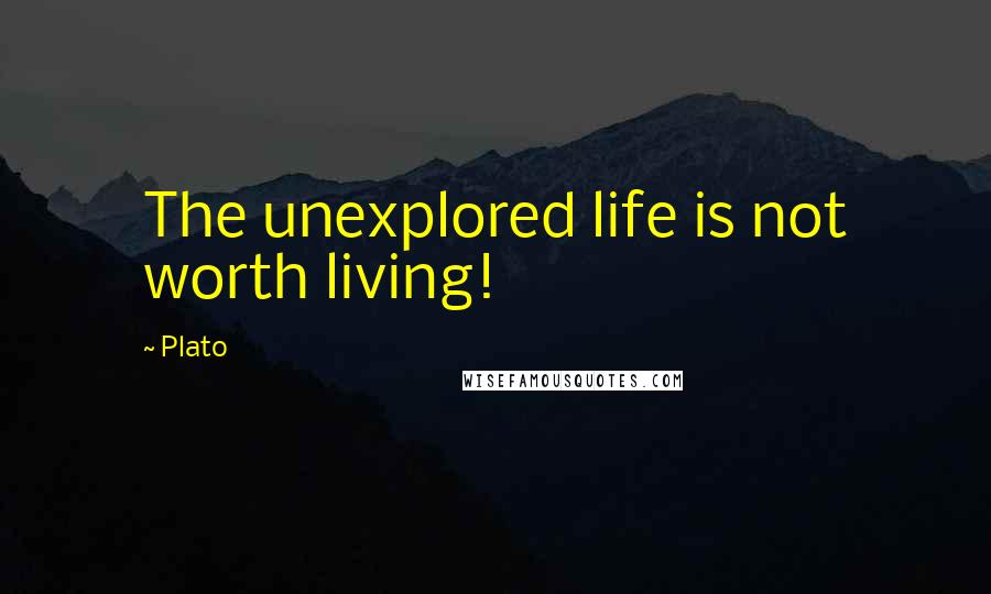 Plato Quotes: The unexplored life is not worth living!