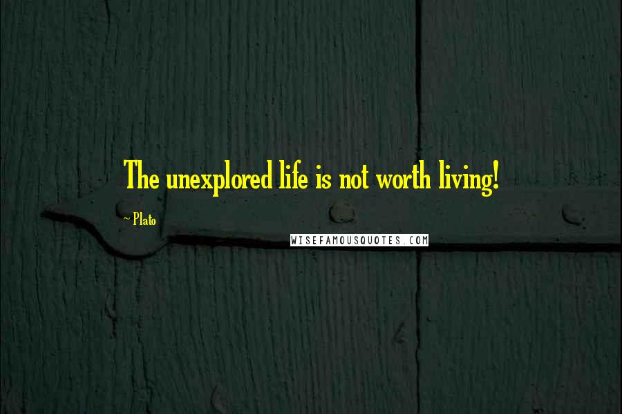 Plato Quotes: The unexplored life is not worth living!