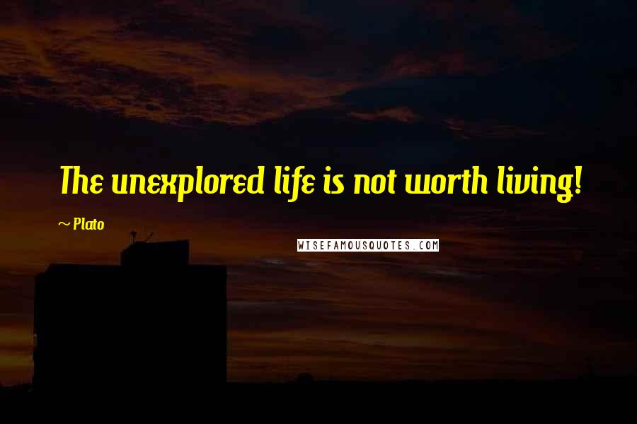 Plato Quotes: The unexplored life is not worth living!