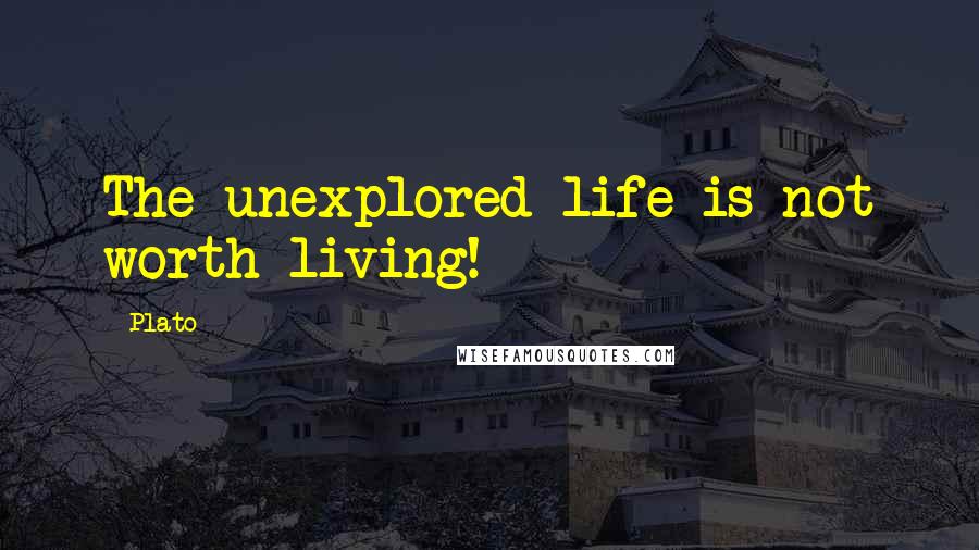 Plato Quotes: The unexplored life is not worth living!