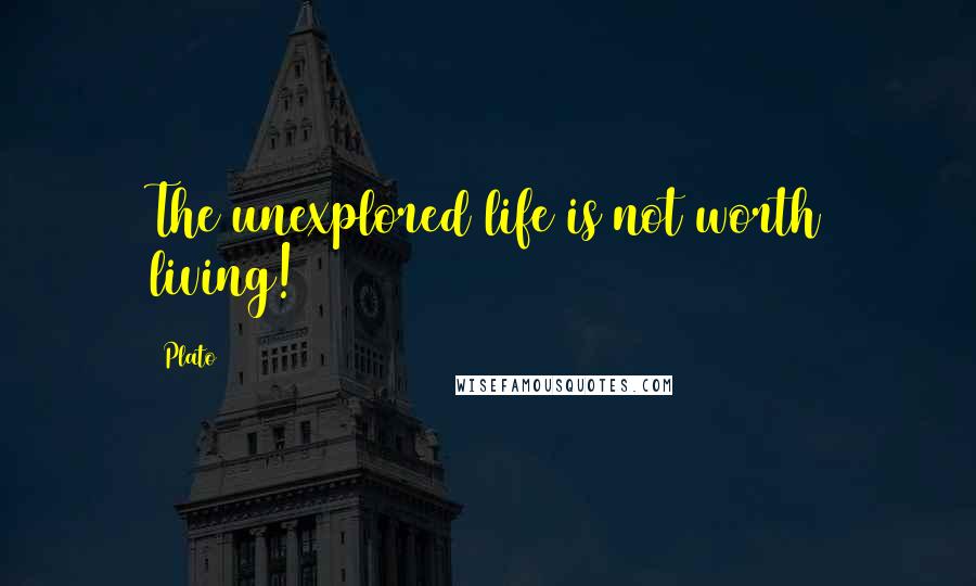 Plato Quotes: The unexplored life is not worth living!