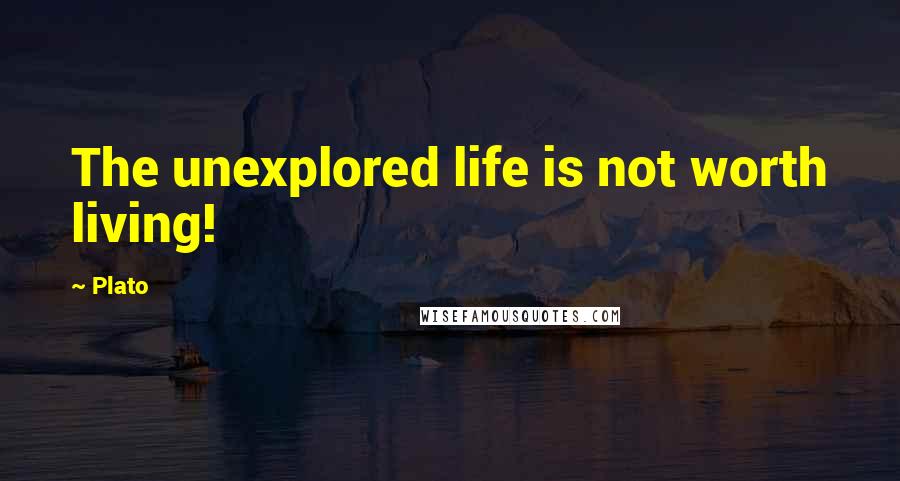 Plato Quotes: The unexplored life is not worth living!