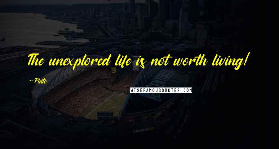 Plato Quotes: The unexplored life is not worth living!