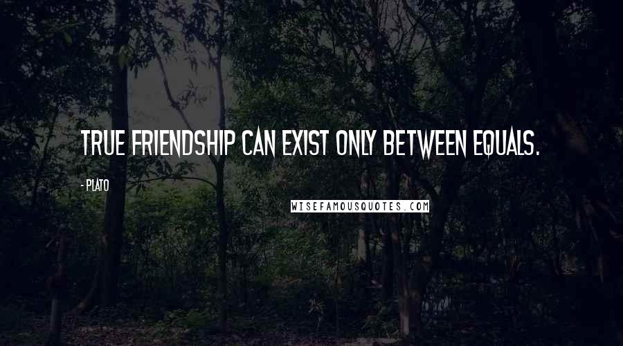 Plato Quotes: True friendship can exist only between equals.