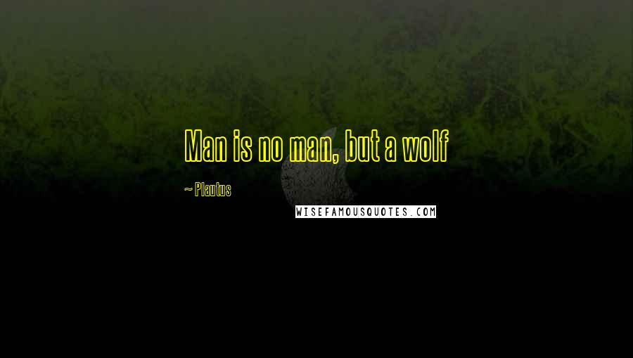 Plautus Quotes: Man is no man, but a wolf