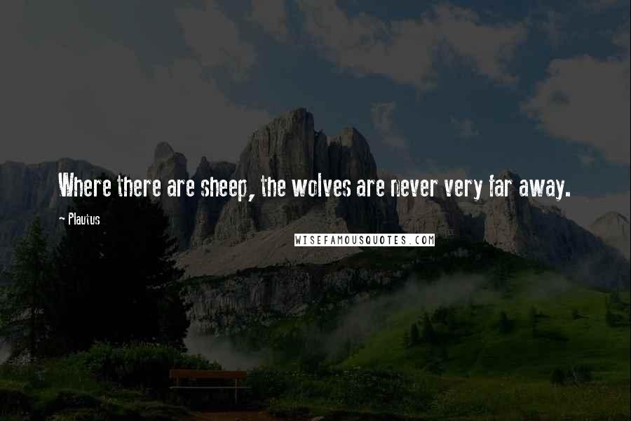 Plautus Quotes: Where there are sheep, the wolves are never very far away.