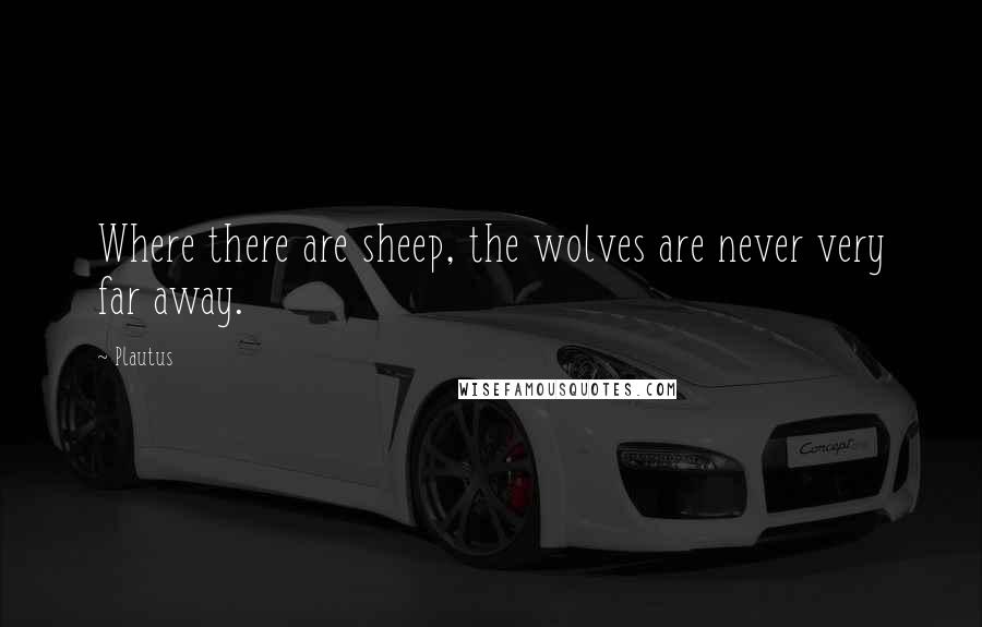 Plautus Quotes: Where there are sheep, the wolves are never very far away.