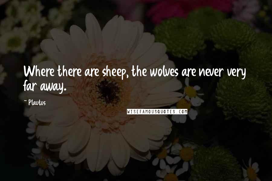 Plautus Quotes: Where there are sheep, the wolves are never very far away.