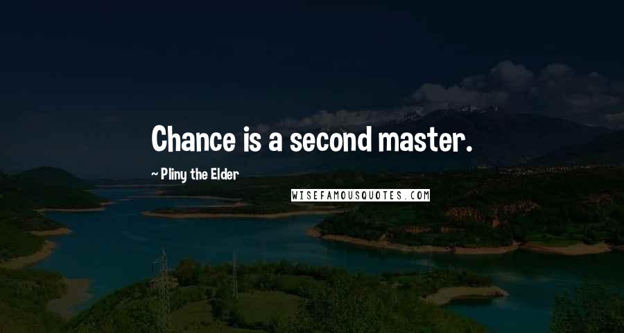 Pliny The Elder Quotes: Chance is a second master.