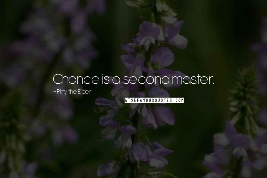 Pliny The Elder Quotes: Chance is a second master.