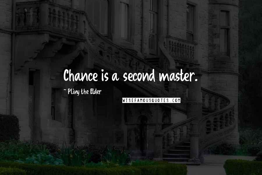 Pliny The Elder Quotes: Chance is a second master.