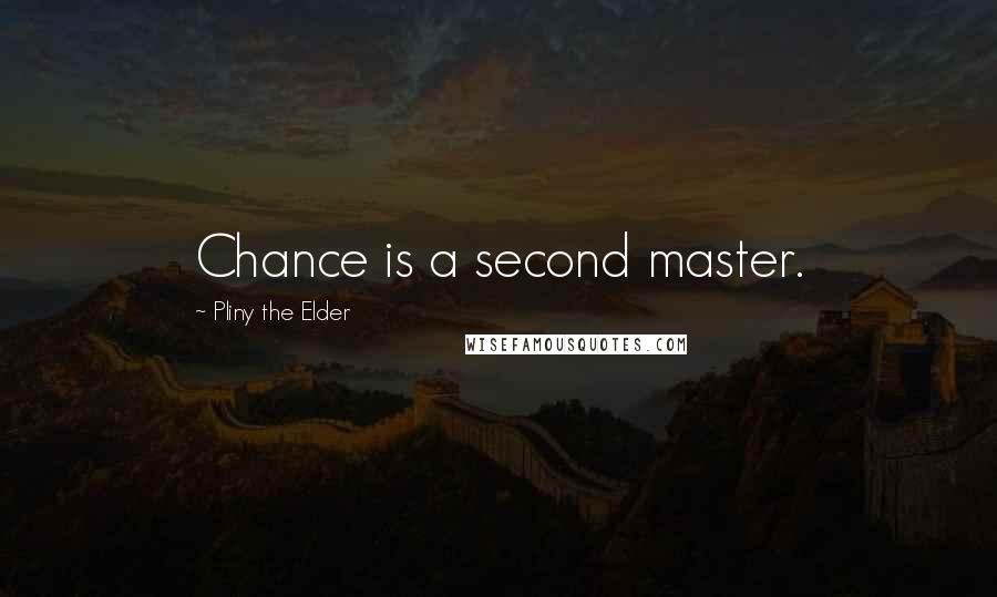 Pliny The Elder Quotes: Chance is a second master.