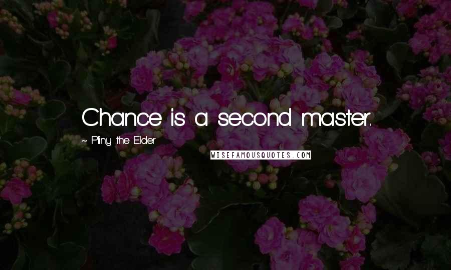 Pliny The Elder Quotes: Chance is a second master.