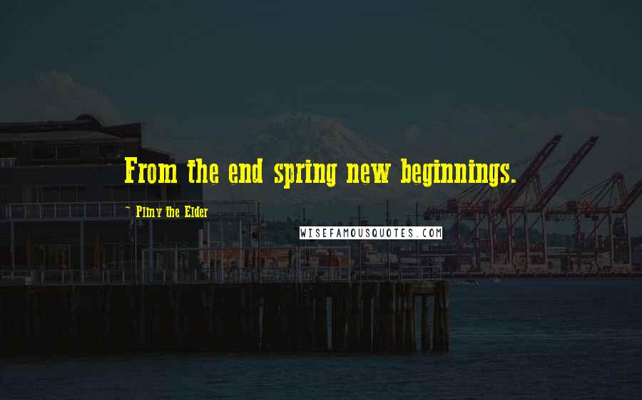 Pliny The Elder Quotes: From the end spring new beginnings.