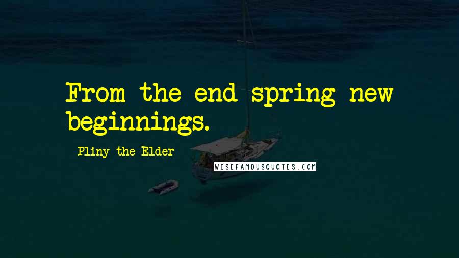 Pliny The Elder Quotes: From the end spring new beginnings.