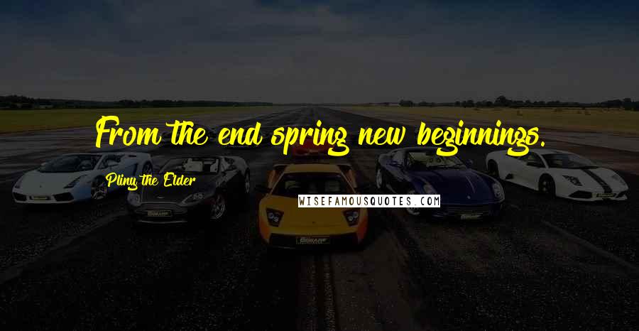 Pliny The Elder Quotes: From the end spring new beginnings.