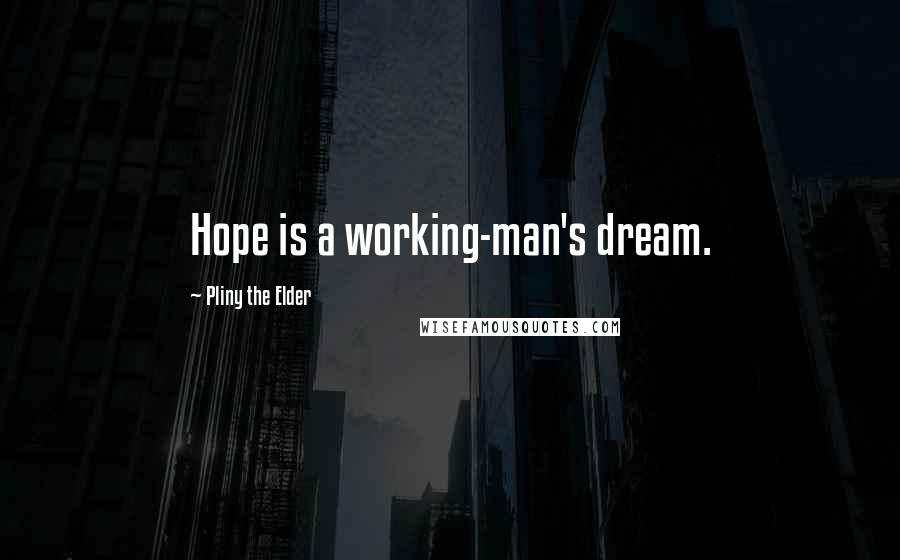 Pliny The Elder Quotes: Hope is a working-man's dream.