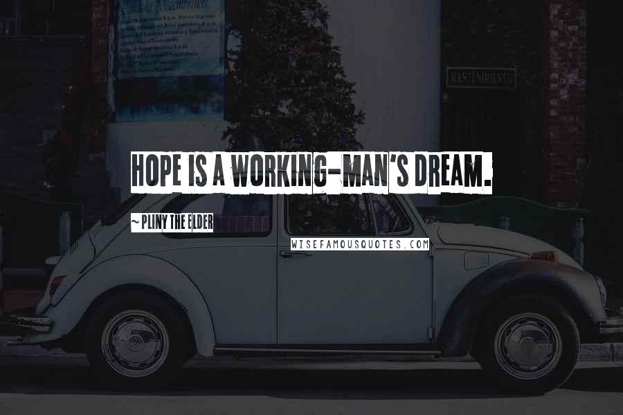 Pliny The Elder Quotes: Hope is a working-man's dream.