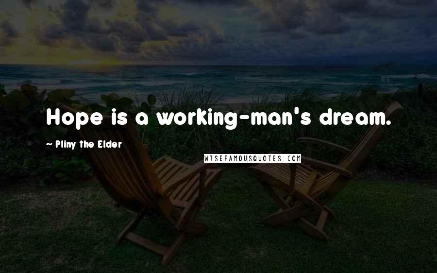 Pliny The Elder Quotes: Hope is a working-man's dream.