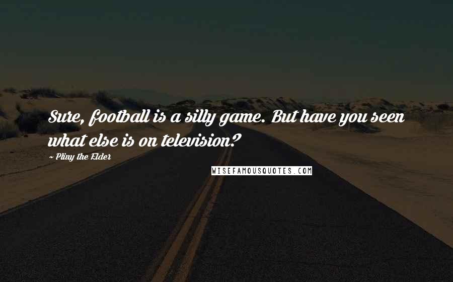 Pliny The Elder Quotes: Sure, football is a silly game. But have you seen what else is on television?