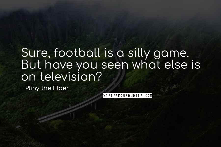 Pliny The Elder Quotes: Sure, football is a silly game. But have you seen what else is on television?