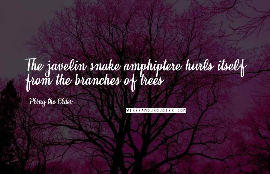 Pliny The Elder Quotes: The javelin-snake amphiptere hurls itself from the branches of trees.