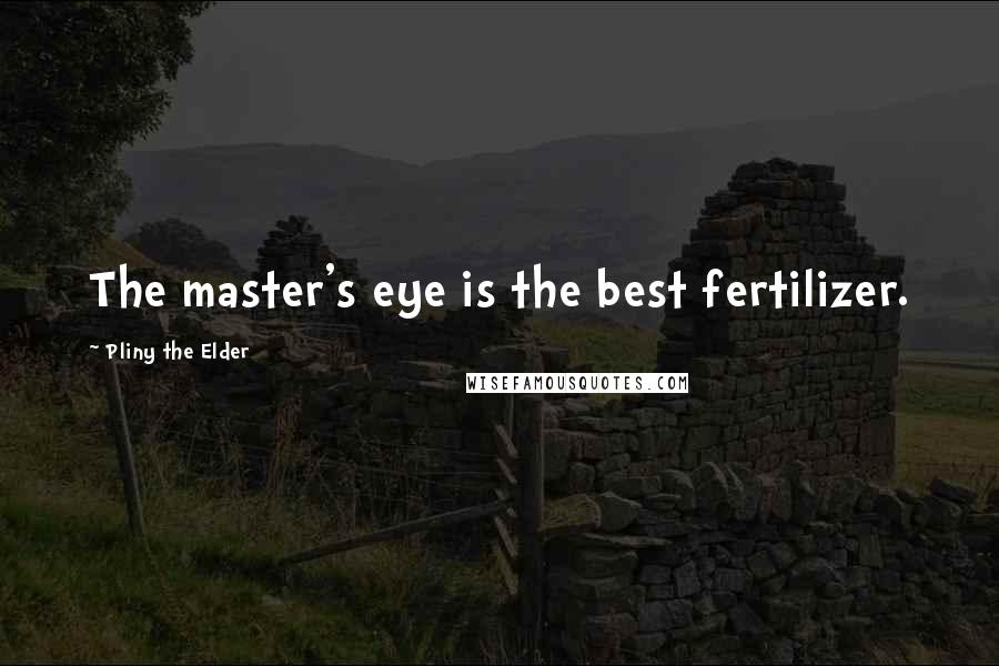 Pliny The Elder Quotes: The master's eye is the best fertilizer.