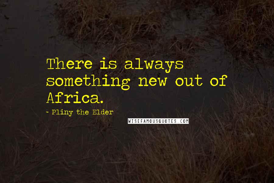 Pliny The Elder Quotes: There is always something new out of Africa.
