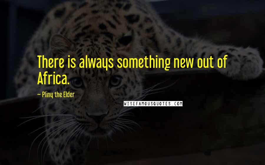 Pliny The Elder Quotes: There is always something new out of Africa.