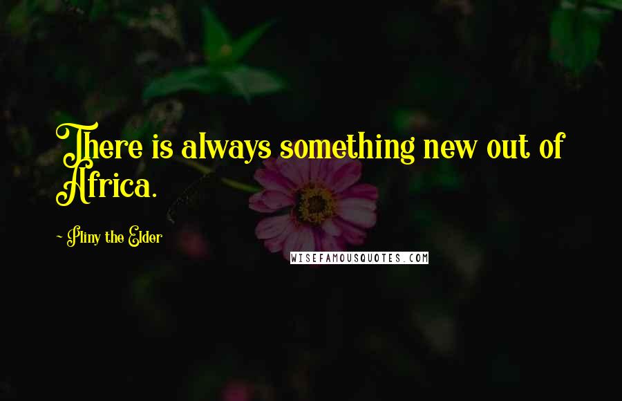 Pliny The Elder Quotes: There is always something new out of Africa.