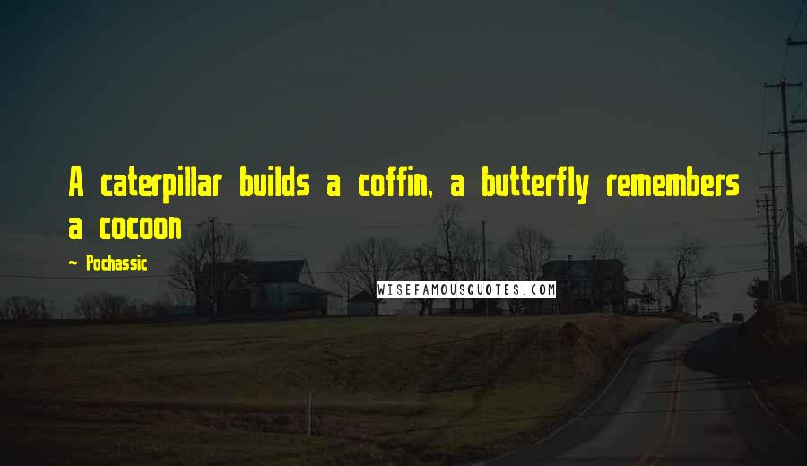 Pochassic Quotes: A caterpillar builds a coffin, a butterfly remembers a cocoon