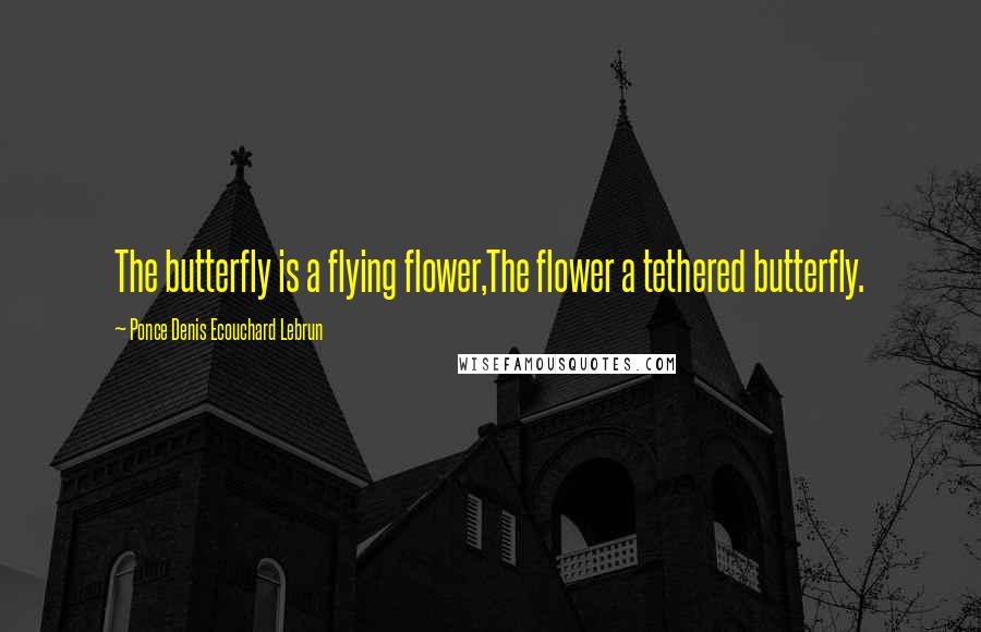 Ponce Denis Ecouchard Lebrun Quotes: The butterfly is a flying flower,The flower a tethered butterfly.