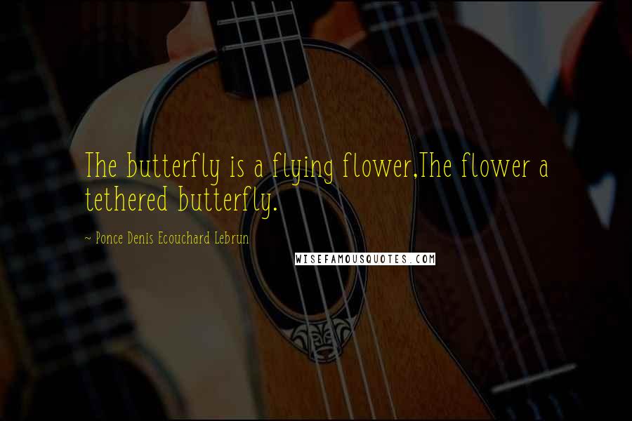 Ponce Denis Ecouchard Lebrun Quotes: The butterfly is a flying flower,The flower a tethered butterfly.