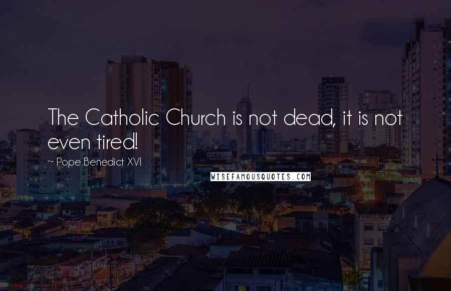Pope Benedict XVI Quotes: The Catholic Church is not dead, it is not even tired!
