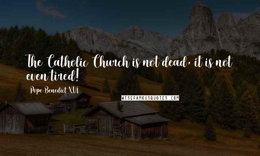 Pope Benedict XVI Quotes: The Catholic Church is not dead, it is not even tired!