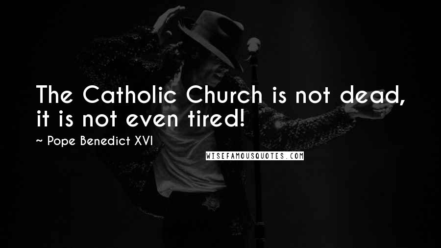 Pope Benedict XVI Quotes: The Catholic Church is not dead, it is not even tired!