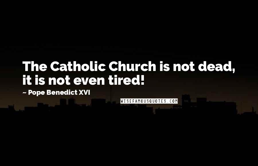 Pope Benedict XVI Quotes: The Catholic Church is not dead, it is not even tired!