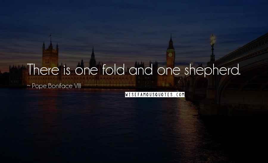 Pope Boniface VIII Quotes: There is one fold and one shepherd.