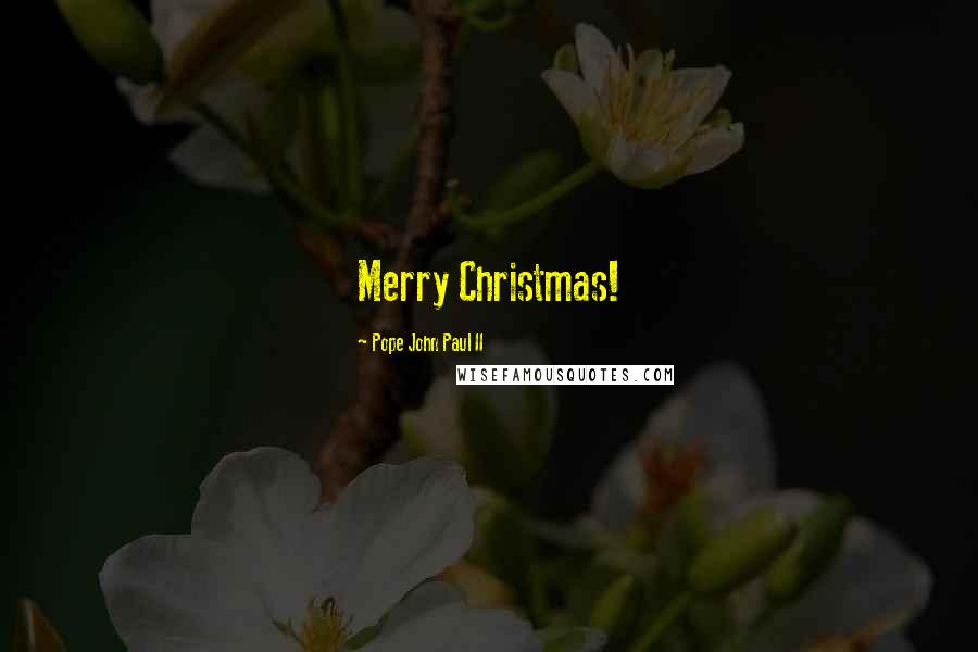 Pope John Paul II Quotes: Merry Christmas!