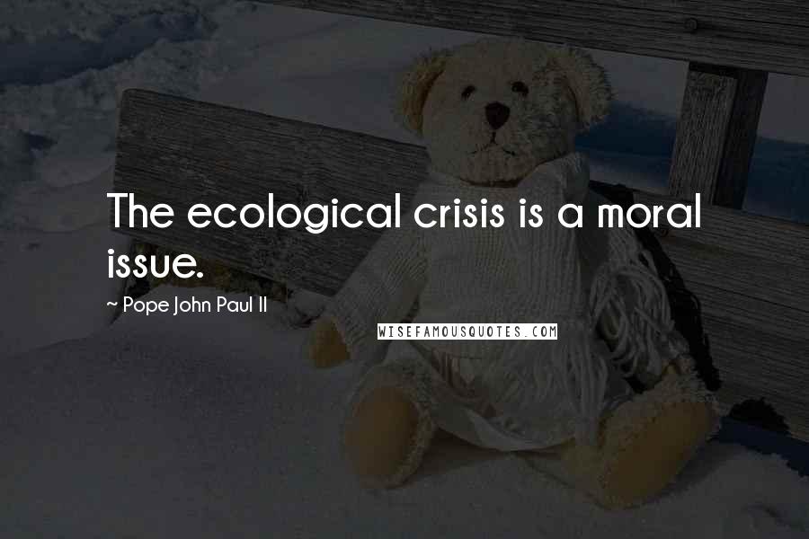 Pope John Paul II Quotes: The ecological crisis is a moral issue.